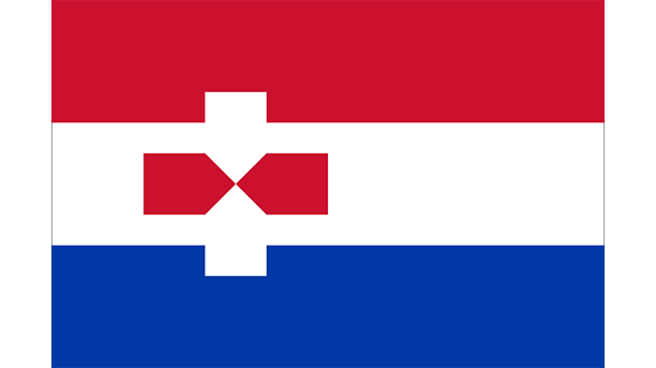 Vlag gemeente Zaandam - in kleur op transparante achtergrond - 600 * 337 pixels 